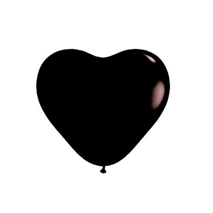 تصویر از بادکنک ۶ اینچ قلب مشکی