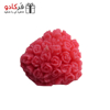 شمع طرح قلب طرح گل رز سرخابی کد  m85